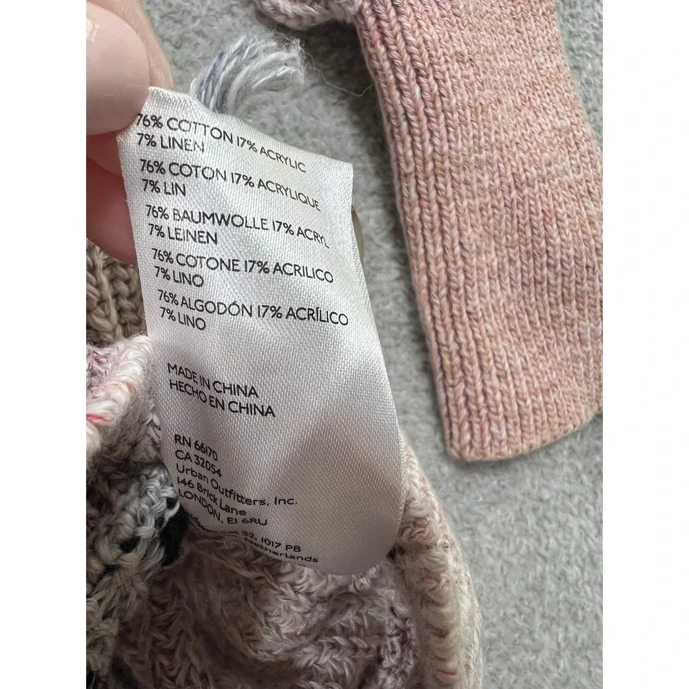 Pilcro Mash Up Sweater Cardigan Anthropologie Mix Patchwork Star Checkerboard S